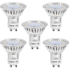 LE GU10 LED Bulb, 3 W, 250 Lumens, 2700 Kelvin, warm white, replaces 35 W halogen bulbs, 120 degrees beam angle