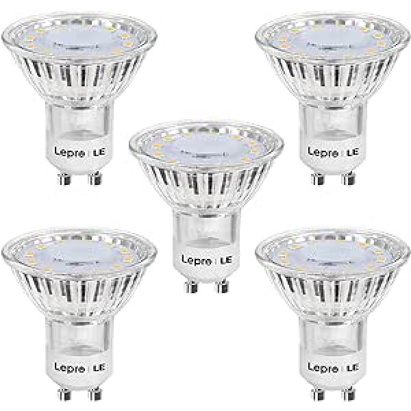 LE GU10 LED spuldze, 3 W, 250 lūmeni, 2700 kelvini, silti balta, aizstāj 35 W halogēna spuldzes, 120 grādu stara leņķis