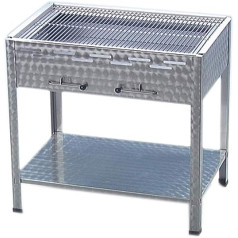 Charcoal Grill Charcoal Grill Made of High-Quality Stainless Steel 65 x 53 x 80 cm Chrome-Plated Removable Charcoal Box Grill Surface 59.5 x 47 cm Ideal for Private Club Catering Catering Top Quality