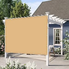 LOVE STORY Sonnenschutz mit Ösen, 95 % UV-Schutz, Schatten für Terrasse, Außenbereich, Pergola, Schattenabdeckung, 12,2 x 3 m, smiltis