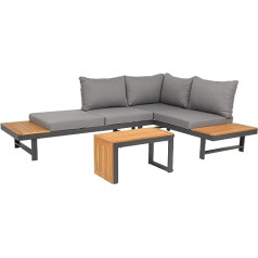 acamp Shadow Lounge Set of 3 Aluminium Combined with FSC Acacia Wood