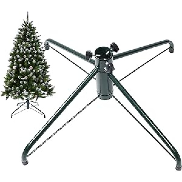 Ouvin 50 cm, 3,2 cm Durchmesser Weihnachtsbaumständer 4 Metall-Halterung Gummifüße mit Fingerschraube, metāls, grun, liels