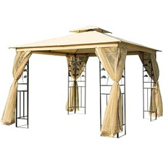 Luksusa lapenes ballīšu telts telts Lapenes dārza pagoda 3 x 3 m