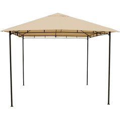 GRASEKAMP Qualität seit 1972 Gazebo Rimini Flex 3 x 3 m Beige Party Tent Antique Garden