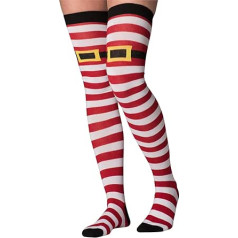 Everything Legwear OSFM Damen Strümpfe, bunte Overknee-Socken, Weihnachtsstrümpfe, Größe 37-44