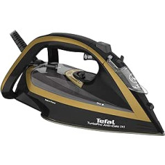 Tefal FV5696 Turbo Pro Anti-Calc [+] Steam Iron | 3000 Watt | Steam Boost: 270 g/min | 300 ml Capacity | Anti-limescale Collector | Eco Function | Drip Stop | Automatic Shut-Off | Black/Gold