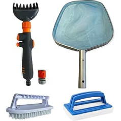 Evospa Pool & Whirlpool Cleaning Set with Pool Landing Net / Skimmer, Filter Cleaner, Pool Brush, Pool Cleaner