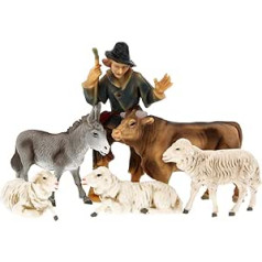 Marolin Animal Group with Shepherd 6-Piece Set 9 cm Figure (Plastic)