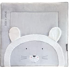 Doudou et Compagnie – Krabbeldecke für Babys – Spielteppich Löwe – Grau – 100 x 100 cm – kvadrātveida – Tapidou – DC3234