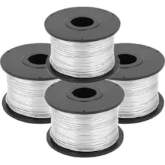 4 Pieces Rebar Binding Wire, 110 m 0.8 mm Steel Ribbon Wire Rolls for Automatic Reinforcement Binding Machine Reinforcement Wire