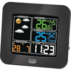 Trevi ME 3165 RC Wetterstation Wetterstation ar Außensensor, schwarz, 15 x 5,7 x 13,5 cm