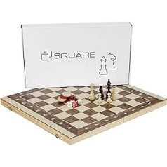 Kvadrāts — Prezidenta spēle — 2 vienā — šahs + koka bekgemons — 44 x 44 cm