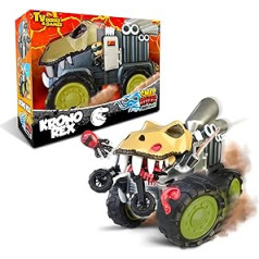 Swap Riders - Krono Rex Truck, Monster Truck, Racing and Action Vehicle, Dinosaur Theme T-Rex, 1 Exclusive Rider Figure, Interchangeable Playing Cards, Boys and Girls + 4 Years, Famosa (WAP00000)