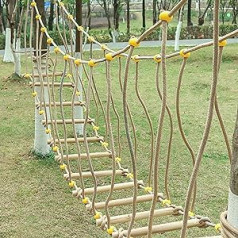 HAZEK Kindergarten Outdoor Bridge Kids Sports Fitness Training Equipment Solid Wood Bridge Balance Bridge Climbing Bridge Toy (Size : 4m)