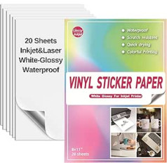 2021 Inkjet Printer Vinyl Sticker Waterproof Printable White A4 Keeps Ink Nice and Dries Fast