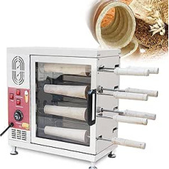 YEHOZZ Kommerzieller Kamin-Kuchen-Maschinenofen, 3200 W Elektrische Eistüte-Ofenmaschine, Kamin-Brötchen-Grillmaschine Für Restaurant, Zuhause, Küche, Snackbar, 8sticks