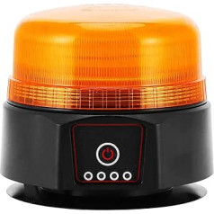 AGRISHOP 12 V/24 V LED bezvadu zibspuldzes gaisma ar magnētisku pamatni, 36 LED 2 režīmu dzintara indikatora gaisma, oranža dzeltena, LED automašīnas dzeltenā brīdinājuma gaisma ar magnētu E9 R10