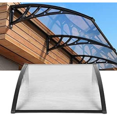 Canopy for Front Door, Canopy Front Door Canopy Canopy Front Door Canopy with Plastic Steel Bracket Transparent Sun Protection Windproof Silent (300 cm)