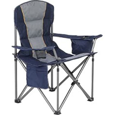 High Point Sports Camping Chair Foldable 200 kg Folding Chair Padded with Drink Holders Foldable Fishing Chair XXL with Armrests Outdoor Chair