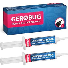 Gerobug ® Vermin Bait Gel 2 x 10 g sudrabzivju skrāpēšanai un apkarošanai — efektīvs līdzeklis pret prusaku, sudrabzivs un papīra zivīm