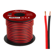 73-344# Skaļruņa kabelis 2x1.00mm melns un sarkans 25m