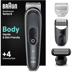 Braun Series 5 ķermeņa kopšanas līdzeklis / intīmais skuveklis vīriešiem, ķermeņa kopšana un matu noņemšana vīriešiem, krūtīm, padusēm, ķemmes stiprinājumi 1–11 mm, ūdensizturīgs, 100 minūšu darbības laiks, dāvanu vīrietis, B