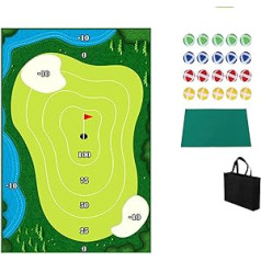 ADWOLT Golf Game Set, Golf Training Mat with Golf Balls, Indoor Stick Chip Game, Golf Course, Casual Golf Game for Offices, Home, Corridors, Golf Training Aid, Equipment, Backyard, Sports Games