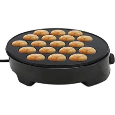 Takoyaki Machine Takoyaki Pan Octopus Ball Maker Non-Stick Filled Pancake Pan 18 Round Shapes Mini Electric Frying Pan for Home and Parties (EU Plug)