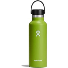 Hydro Flask, Water Bottle 532 ml, Vacuum-Insulated Stainless Steel Water Bottle, Sports Bottle With Leak-Proof Flex Cap And Strap, Thermal Flask Dishwasher Safe, Wide Opening, Seagrass