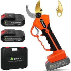 Battery Loppers 35 mm, 21 V Electric Lopper, with 2 Pieces 2.0 Ah Lithium-Ion Batteries, 6-8 Operating Hours, Battery Level Indicator