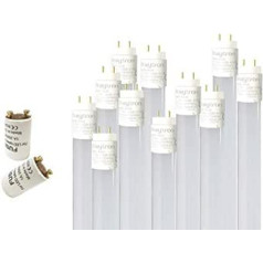 10x 150 cm LED Tube G13 T8 Fluorescent Tube / 24 W Cool White (6500 K) 2430 Lumen 270° Beam Angle / Includes Starter Pack of 10 / Milky White Cover