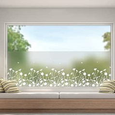 dktie logu plēve necaurspīdīga privātuma plēve loga matēta stikla plēve ziedu raksta statiskas uzlīmes bez līmvielas atkārtoti lietojamas piemērotas viesistabai guļamistabai virtuvei 90 x 200 cm
