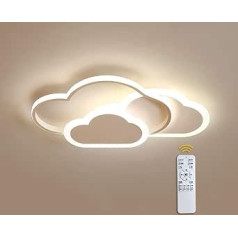 42 W 3200 lm LED Ceiling Light, 52 cm Creative Clouds Ceiling Light, 3000-6500 K Dimmable with Remote Control, Modern White Ceiling Lights, Wall Light for Living Room, Bedroom, Hallway and Children's