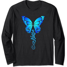 Butterfly Pädiatrische Krankenschwester Phlebotomie Kinderarzt Arzt RN Langarmshirt