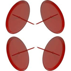 POMMERNTRAUM ® 4 Adventes vainagu aizbāžņu komplekts, svečturis, sveču turētāji stabu svecēm, sarkans ar tapu (sarkans)