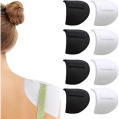 2 Pairs White Shoulder Pads 2 Pairs Black Shoulder Pads Foam Shoulder Pads Removable Shoulder Pads Sewing Accessories Integrated Shoulder Pads DIY Blazer