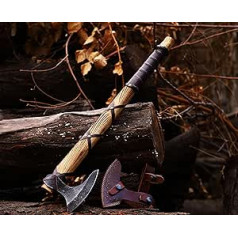 Ar rokām darināts vikingu cirvis medību āra kempings Survival Hatchet Nordic Axe 1095 oglekļa tērauda rožkoka rokturis