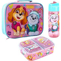 Zawadi Global Paw Patrol bērnu pusdienu kastes komplekts — izolēta pusdienu soma, daudznodalījumu pusdienu kaste un 540 ml ūdens pudele — skolai, ceļojumiem, pusdienu komplekts, nesatur BPA