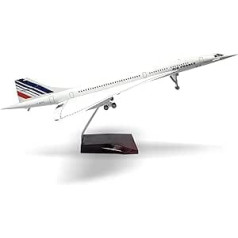 NUOTIE 1/125 Concorde Aircraft Model Die-Cast Metal Aircraft Model Kit, 19.7-Inch Aircraft Model with Large Simulation Display (France Airways)