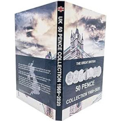 2020 Hard Cover with Foam Inside UK Coin Collection Album 50p 253mm x 354mm x 21mm Full Colours