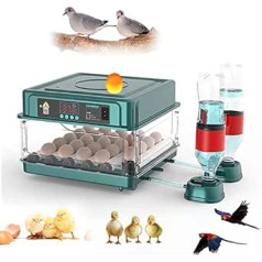 Fully Automatic Incubator for Chickens, Chicken Incubator, 12 Egg Incubator, with Temperature Control and Humidity Monitoring, Incubator Device for Hatching Chicken, Duck, Quail, Pigeon
