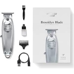 Brooklyn Blade® Brooklyn Soap Company Профессиональный триммер для бороды для дома из нержавеющей стали с 5 насадками для любой длины бороды