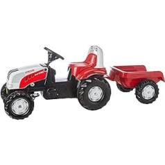 Rolly Toys 012510 RollyKid Steyr 6165 CVT pedāļu traktors (ar piekabi, bērniem no 2,5 gadu vecuma, Whisper Running Riepas, Roll Bar)