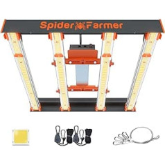 Spider Farmer SE3000 LED augšanas lampa Samsung LM301B diodes 90 x 90 cm vāks 300 W LED augu lampa pilna spektra augšanas gaisma regulējama margrietiņa ķēdes audzēšanas lampa dārzeņiem zieds 2,75 umol/J