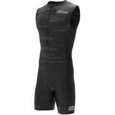 Men's Cycling Suit, Gel Padded One-Piece Trisuit Bike Top, Short Sublimated Design