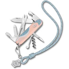 VICTORINOX Companion 16 Function Swiss Made Pocket Knife Multi Tool for Women with Gift Box Paris Style (Pink, Blue)