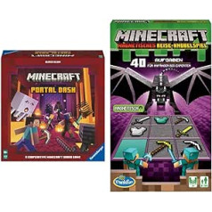 Ravensburger ģimenes spēle Minecraft Portal Dash & ThinkFun — 76402 — Minecraft — magnētiskā ceļojumu spēle. Ideāli piemērots ceļojumiem un kā dāvana. Loģikas spēle ne tikai Minecraft faniem