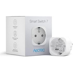 Aeotec Smart Switch 7, розетка для умного дома Z-Wave Plus, розетка для выключателя, очень маленькая, измерительная розетка, управление через приложение (требуется концентратор Smart Home), переключаемая розетка, автоматизация дома, управление домом