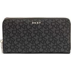 DKNY sieviešu Bryant monogrammas somas un maki ar rāvējslēdzēju, melni, melni