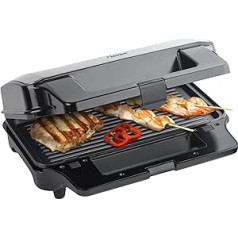 Bestron Non-stick 3 vienā sviestmaižu kontaktgrils 900W melns 29,5x20cm